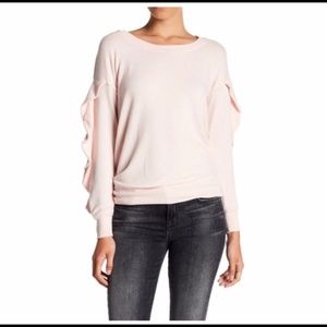 Harlowe and Graham Pink Ruffle Sweater